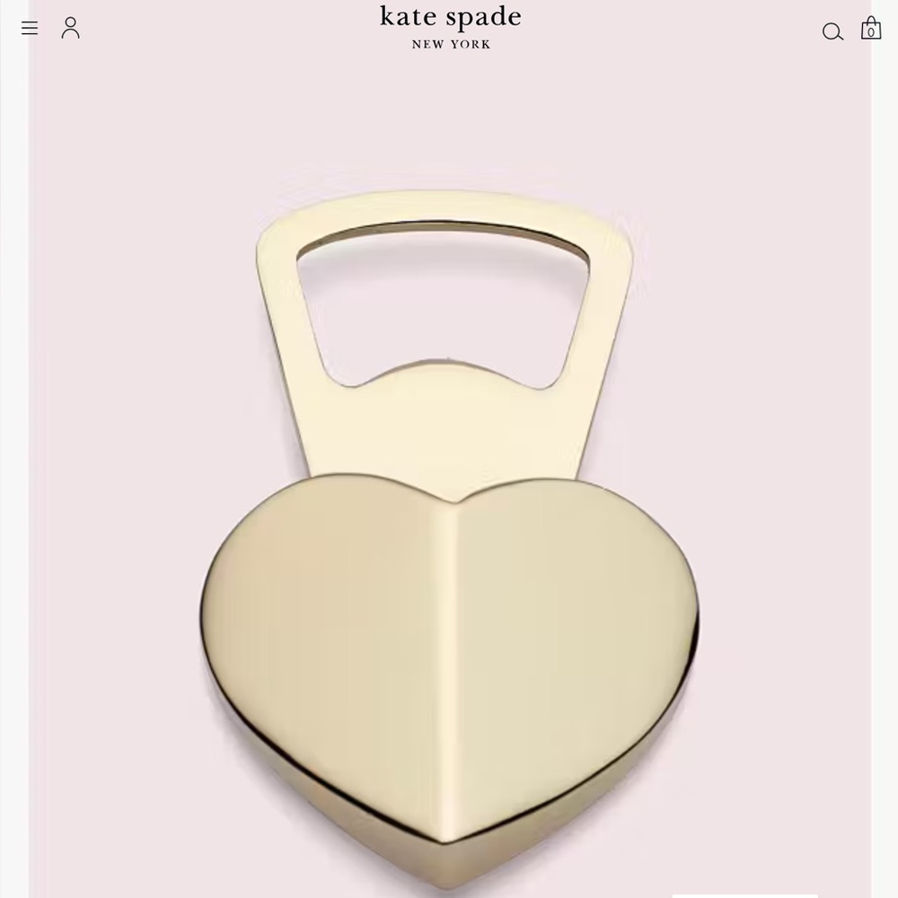 NWT Kate Spade Lenox Heart Bottle Opener